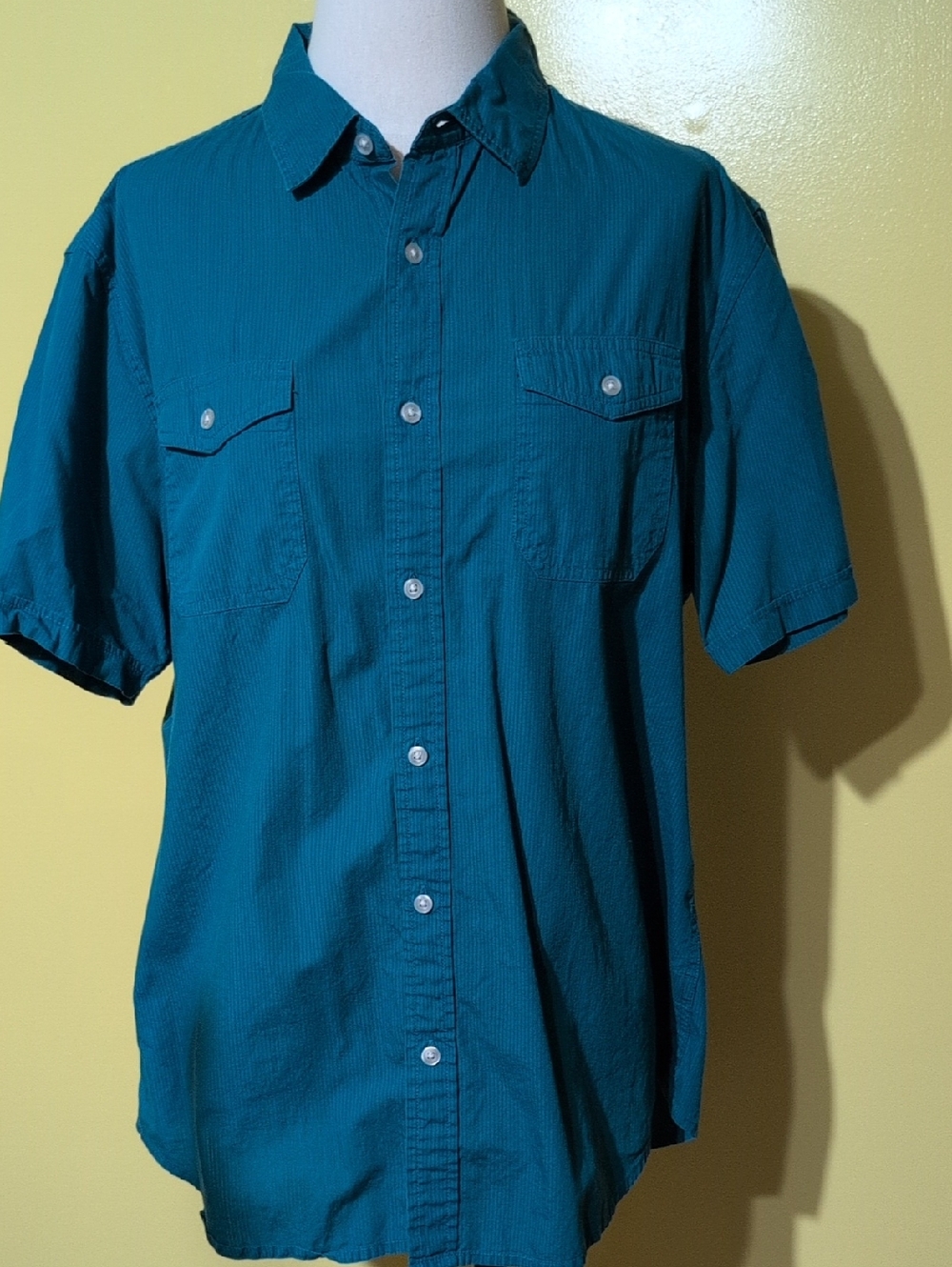 Apt. 9 Teal Short-Sleeve Button-Down Shirt